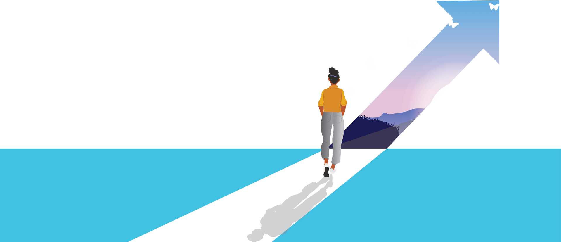 person-walking butterfly-with-women-home-banner-image